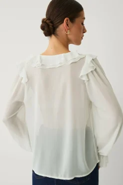 Ellos Collection Bluse med volanger