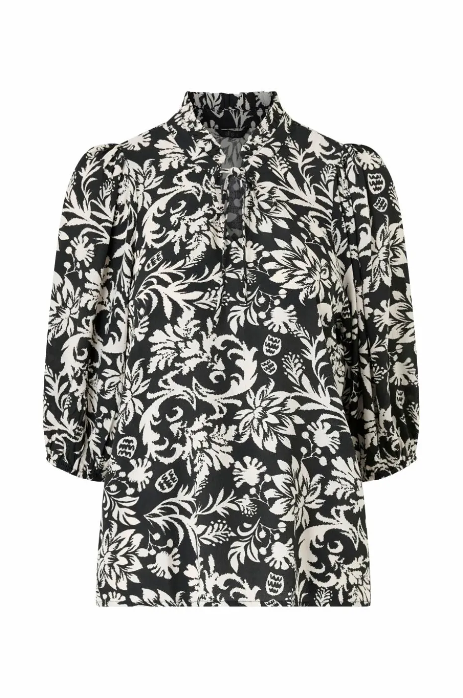 Ellos Collection Bluse med knytbar tråd