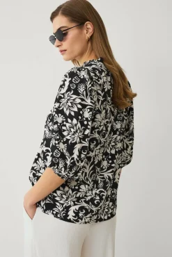 Ellos Collection Bluse med knytbar tråd