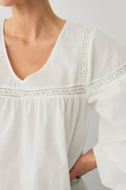 Ellos Collection Bluse med blondeinnsatser