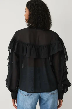 Ellos Collection Bluse med volanger