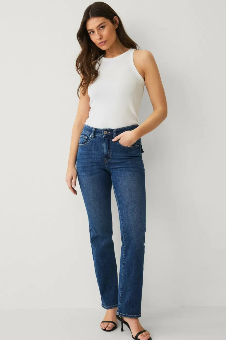 Ellos Collection Boot cut jeans med baklommer