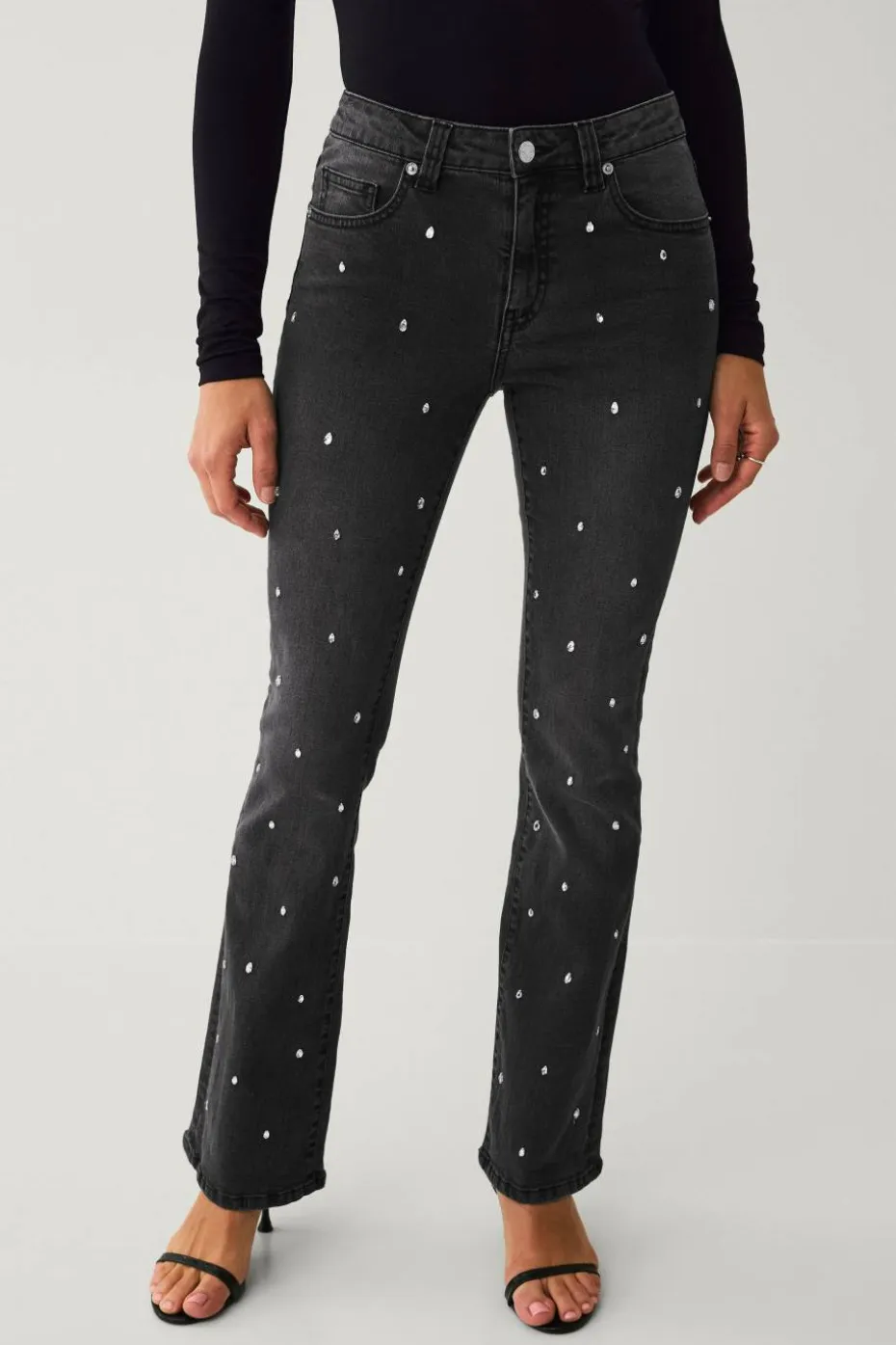 Ellos Collection Boot cut jeans med strass
