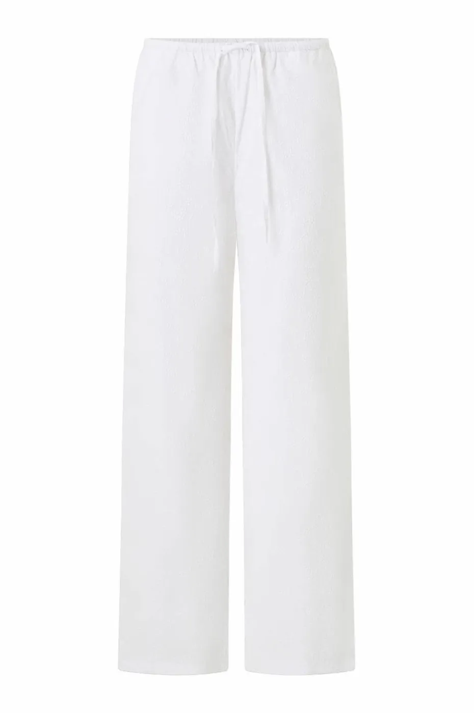 Ellos Collection Brede bukser med broderie anglaise