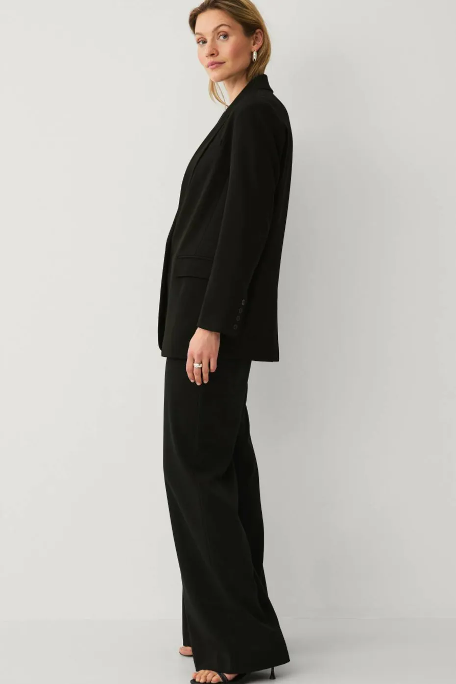 Ellos Collection Brede dressbukser med ekstra høy midje