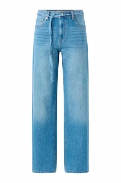 Ellos Collection Brede jeans med knytbart belte