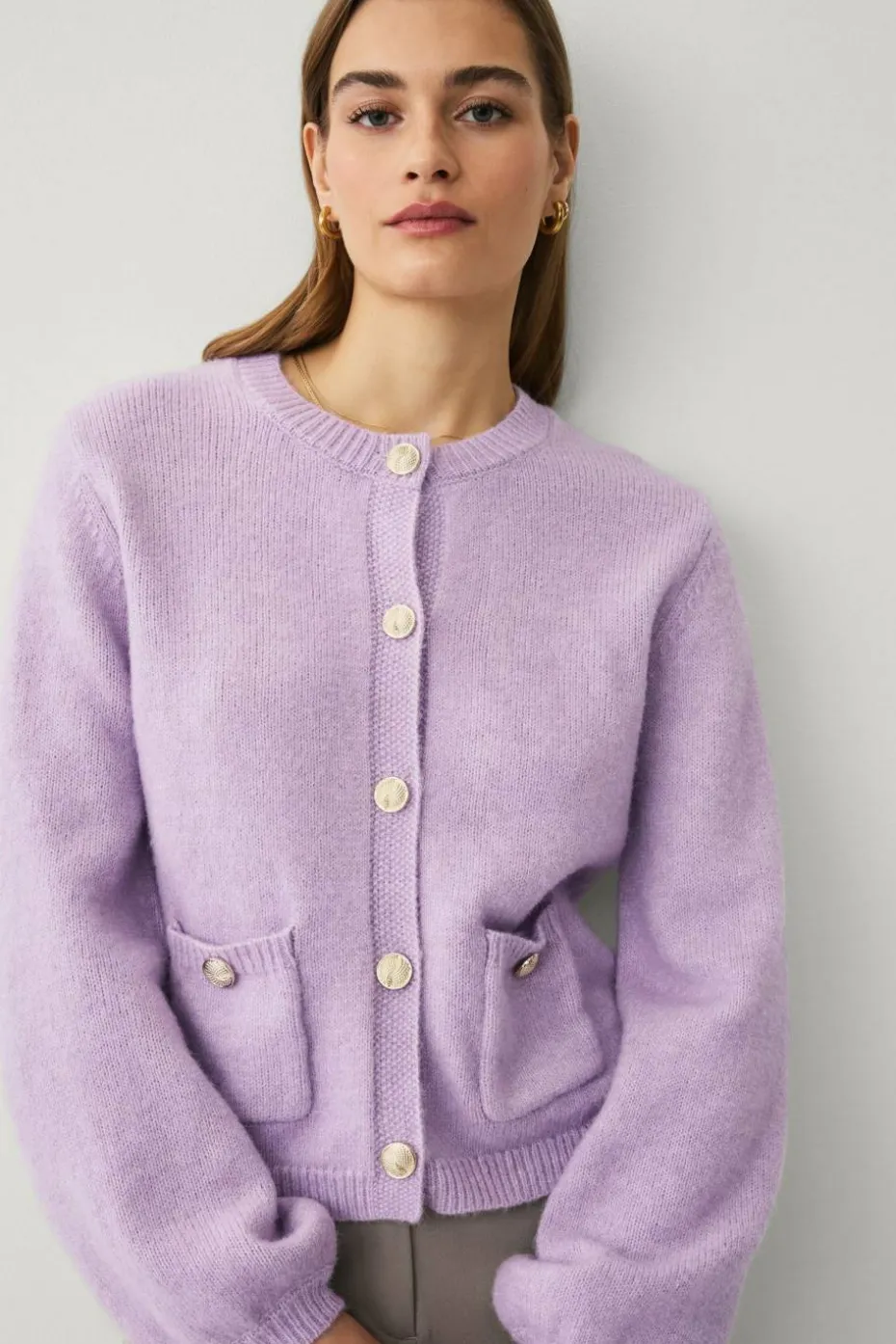 Ellos Collection Cardigan med gullknapper