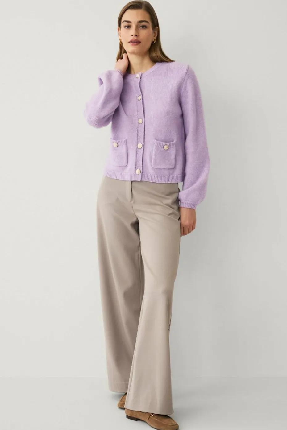 Ellos Collection Cardigan med gullknapper