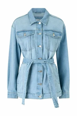Ellos Collection Denim jakke med knytbart belte
