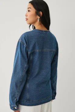 Ellos Collection Denim jakke med knytbare belter