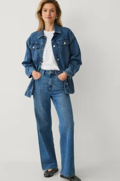 Ellos Collection Denim jakke med knytebelte