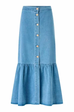 Ellos Collection Denim skjørt med volang