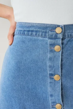 Ellos Collection Denim skjørt med volang