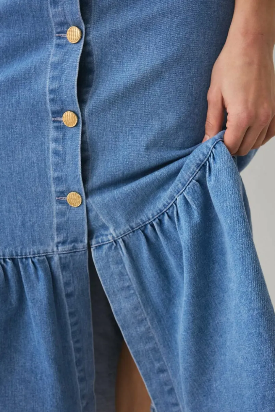Ellos Collection Denim skjørt med volang