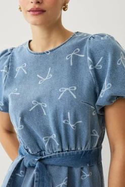 Ellos Collection Denimkjole med korte puffermer
