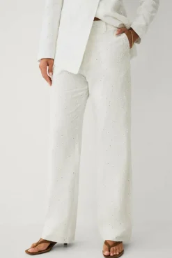 Ellos Collection Dressbukse med broderie anglaise