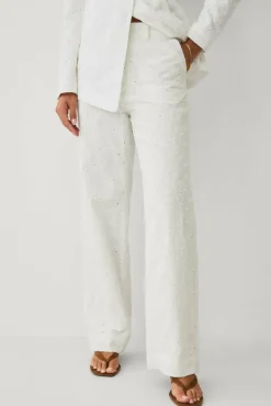 Ellos Collection Dressbukse med broderie anglaise