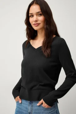 Ellos Collection Finstrikket genser med v-hals