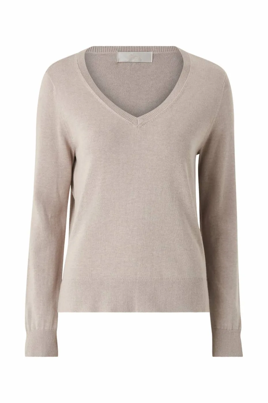 Ellos Collection Finstrikket genser med v-hals