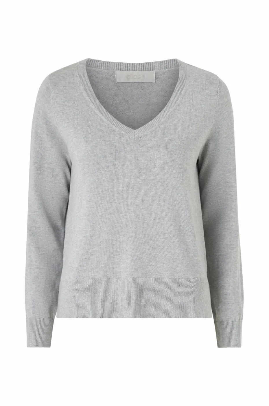 Ellos Collection Finstrikket genser med v-hals