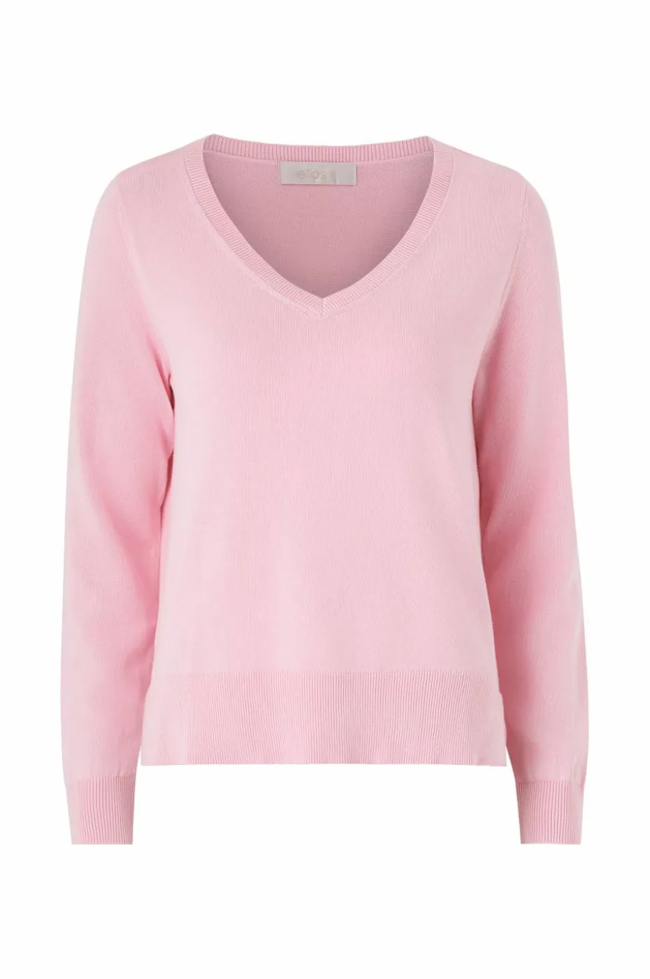 Ellos Collection Finstrikket genser med v-hals