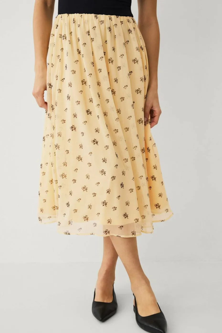 Ellos Collection Fôret skjørt i chiffon