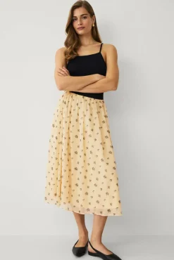 Ellos Collection Fôret skjørt i chiffon