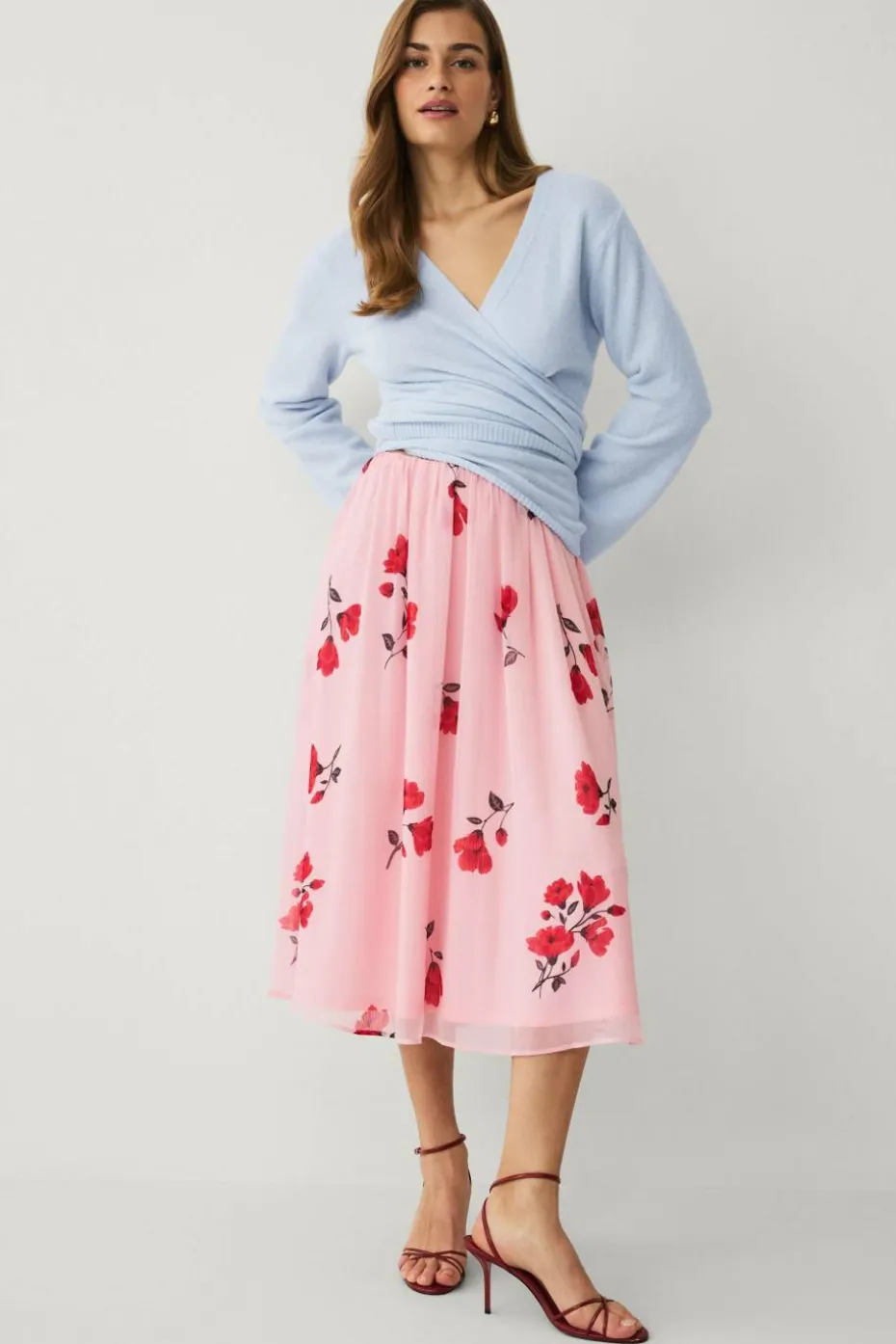 Ellos Collection Fôret skjørt i chiffon