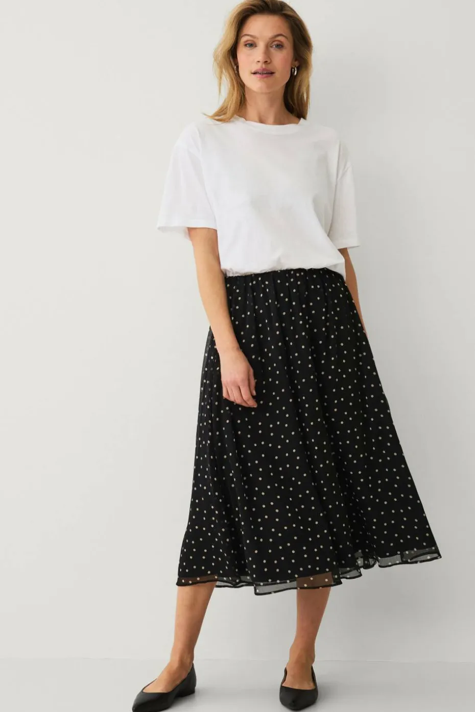 Ellos Collection Fôret skjørt i chiffon