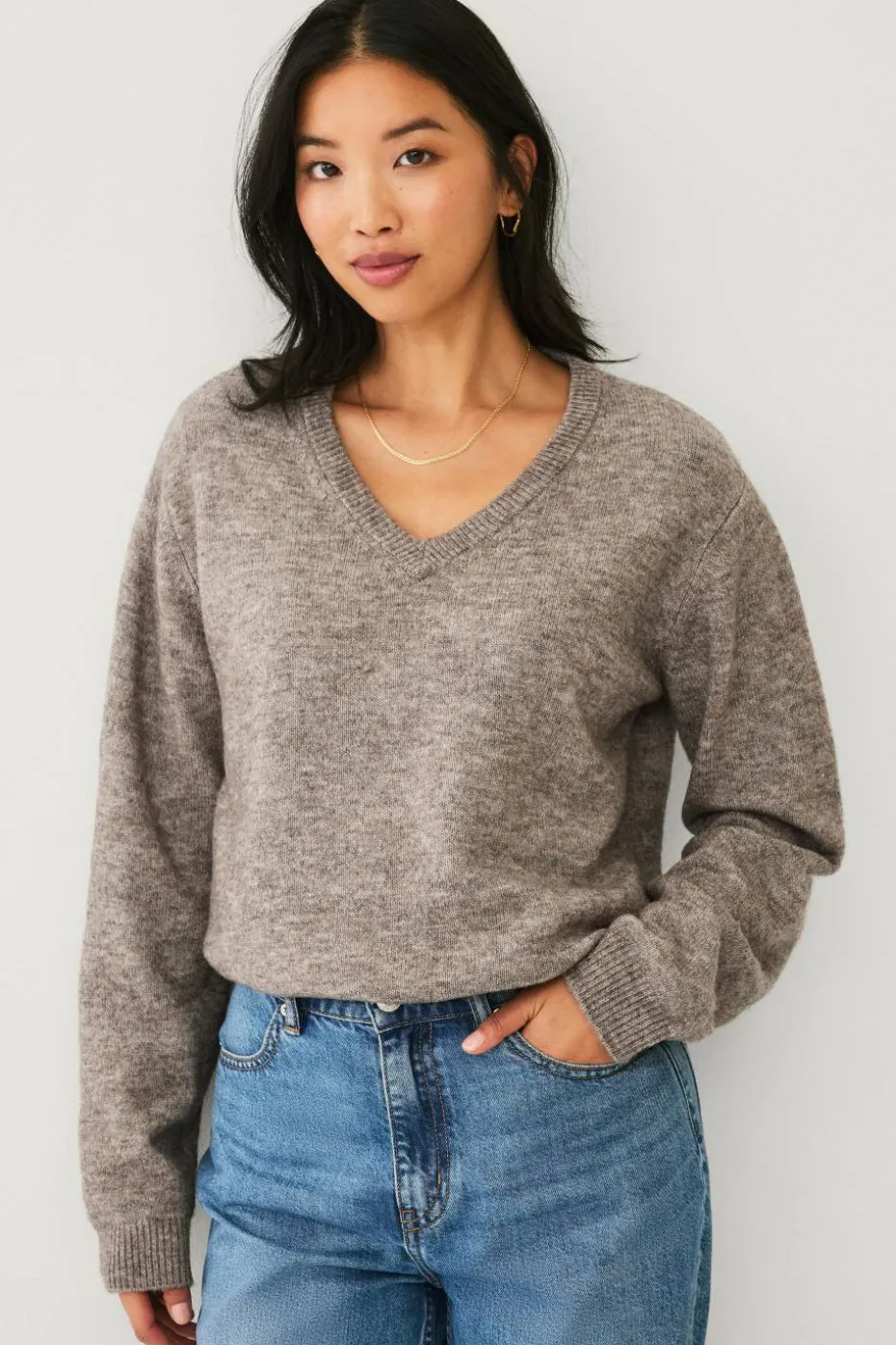 Ellos Collection Genser med v-hals