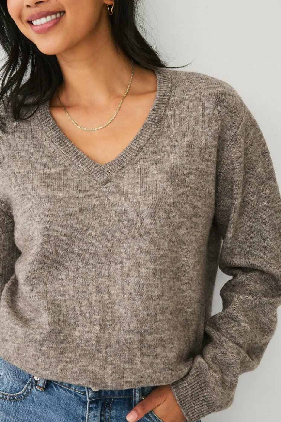 Ellos Collection Genser med v-hals