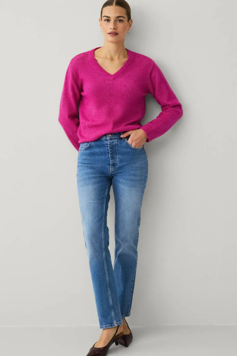 Ellos Collection Genser med v-hals