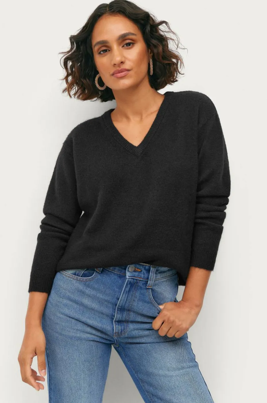 Ellos Collection Genser med v-hals