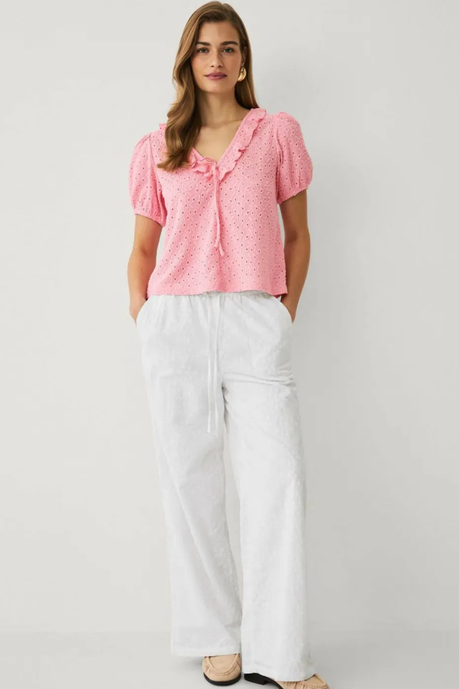 Ellos Collection Hullmønstret topp