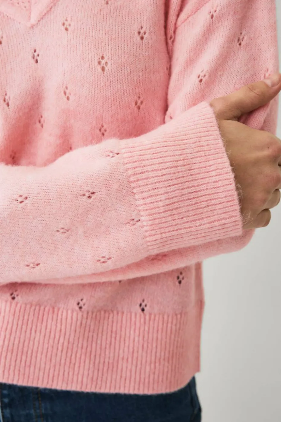 Ellos Collection Hullmønstret pullover