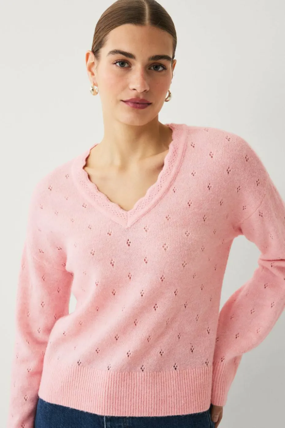 Ellos Collection Hullmønstret pullover
