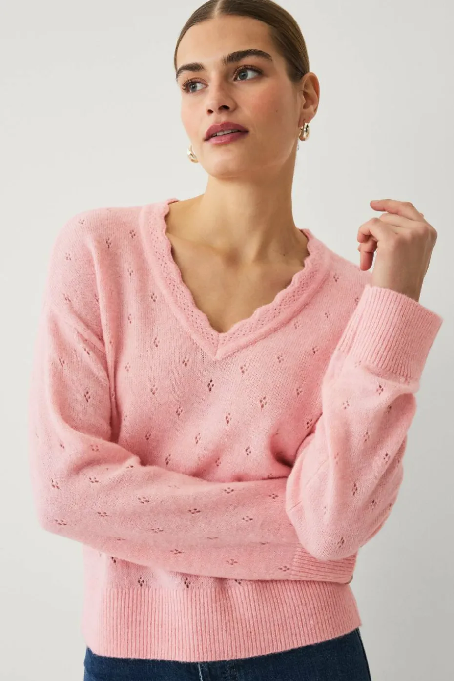 Ellos Collection Hullmønstret pullover