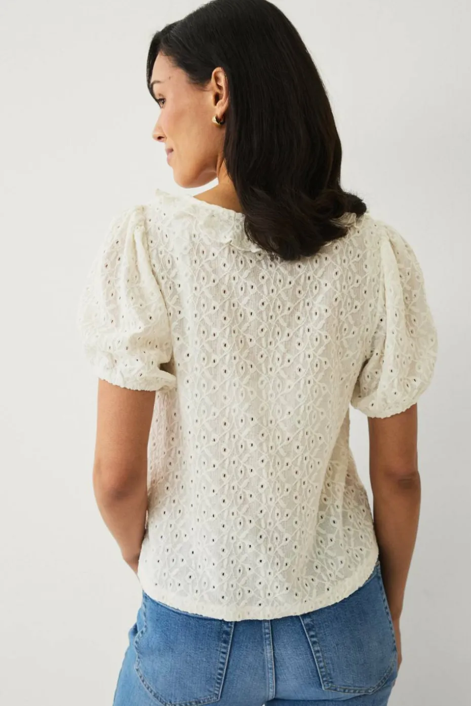 Ellos Collection Hullmønstret topp