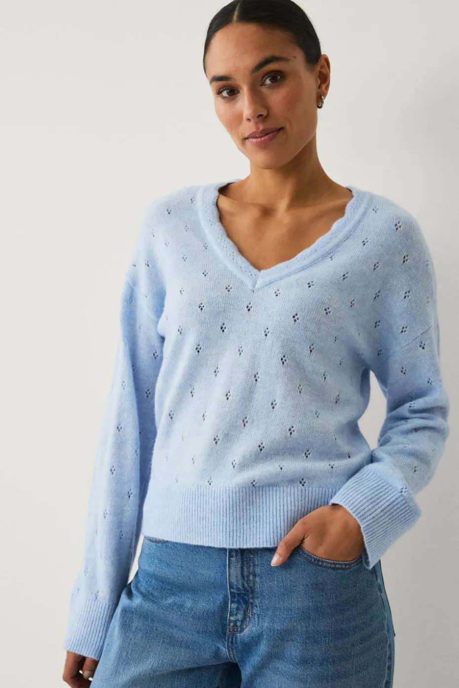 Ellos Collection Hullmønstret pullover