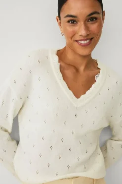 Ellos Collection Hullmønstret pullover