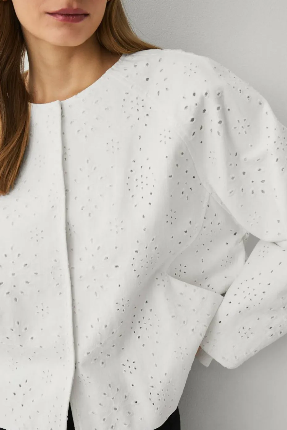 Ellos Collection Jakke i Broderie Anglaise