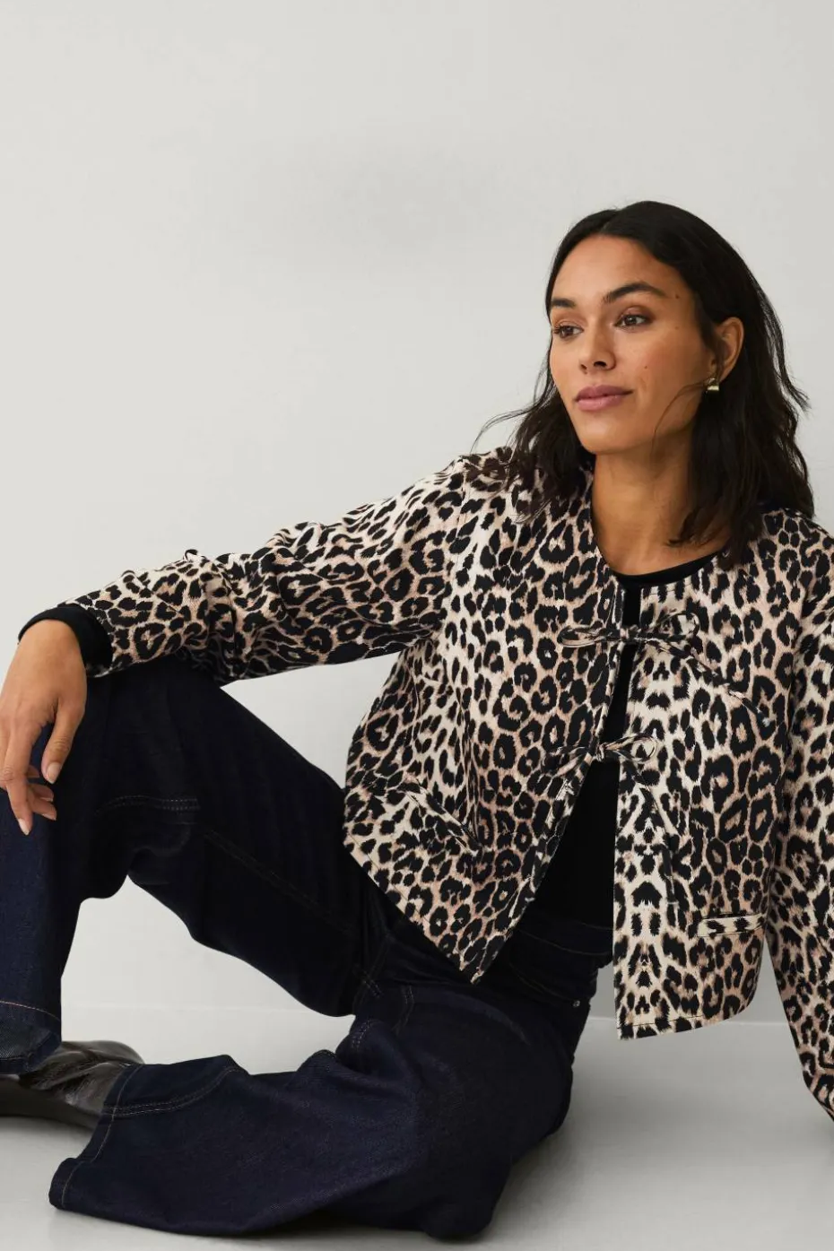 Ellos Collection Jakke med leopardmønster