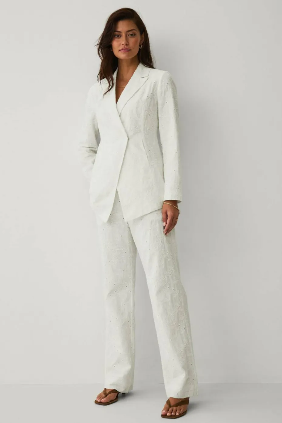 Ellos Collection Jakke med broderie anglaise