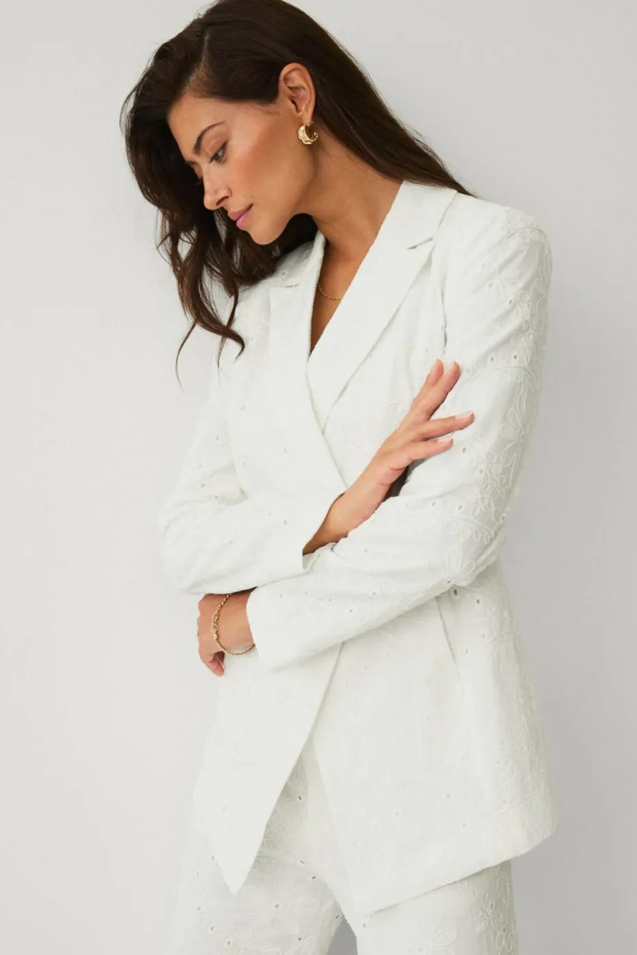 Ellos Collection Jakke med broderie anglaise