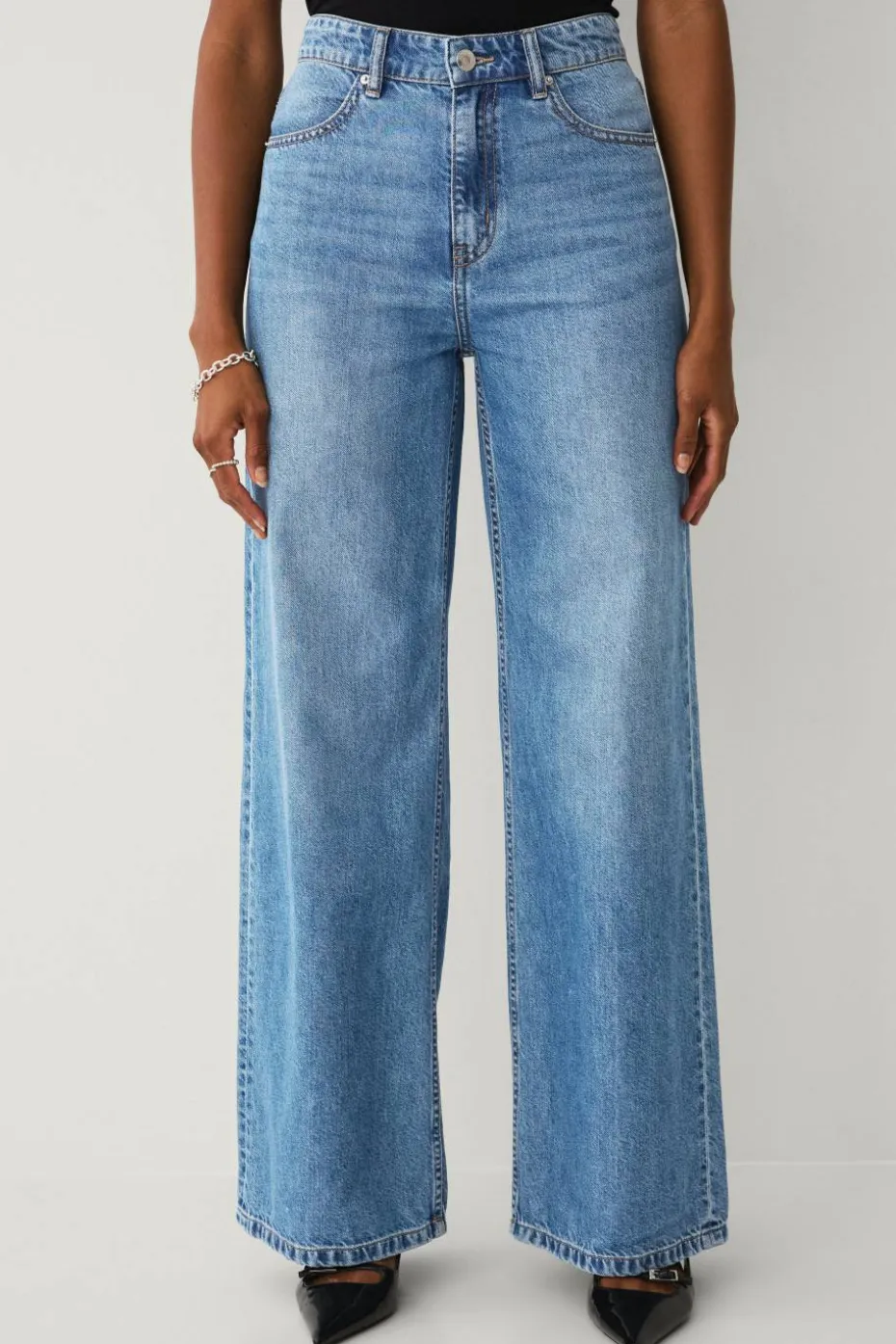 Ellos Collection Jeans med brede bein og høy midje