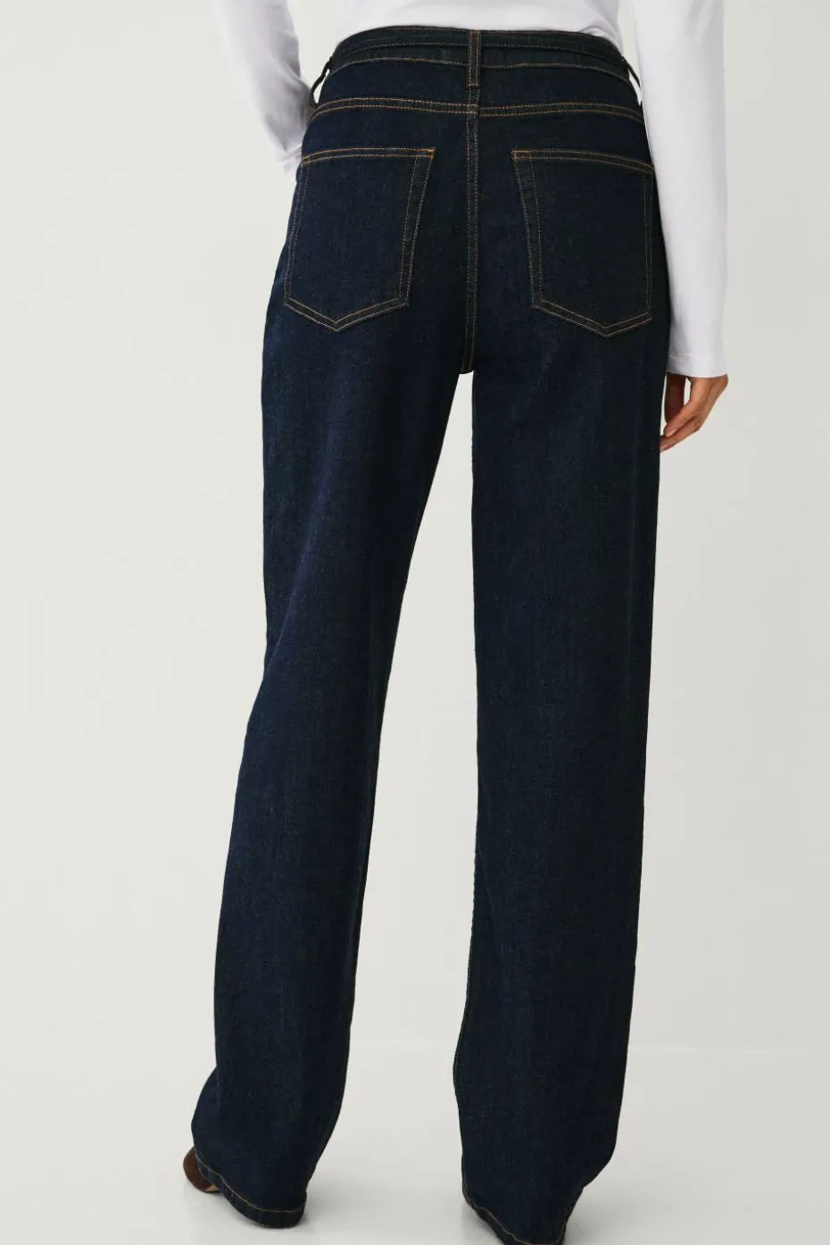 Ellos Collection Jeans med vide ben og bindebånd i midjen