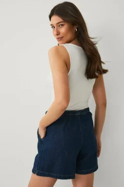 Ellos Collection Jeans-shorts med snøring