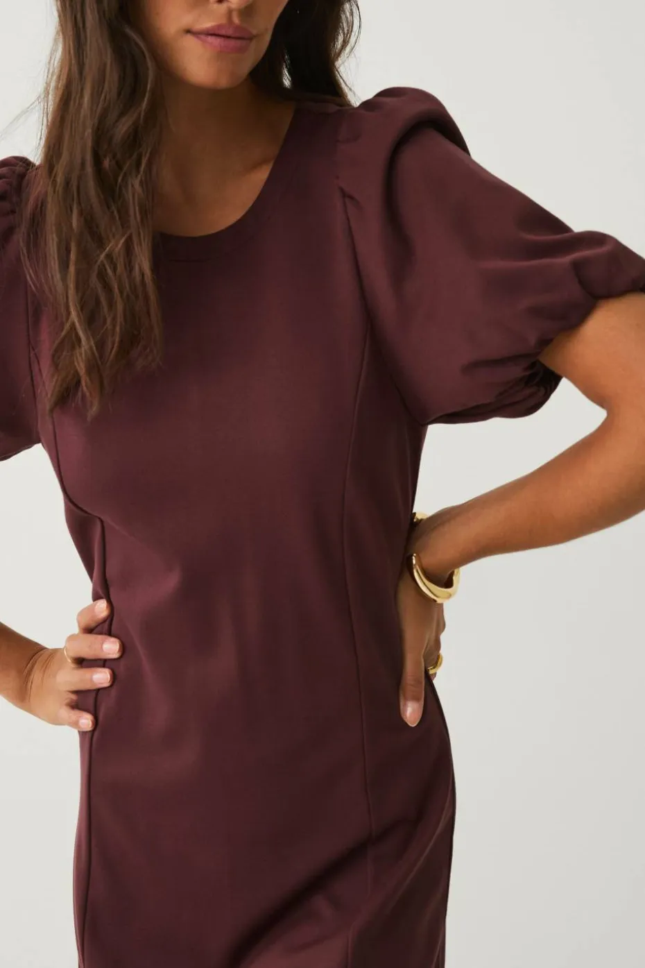 Ellos Collection Jersey kjolen med puffermer