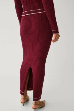 Ellos Collection Kabelstrikket maxi skjørt