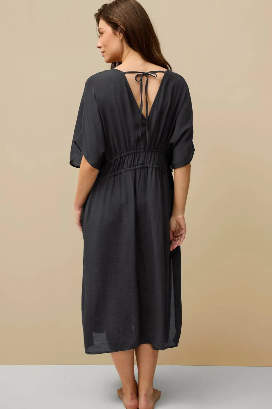 Ellos Collection Kaftan med snøring og strandkjole